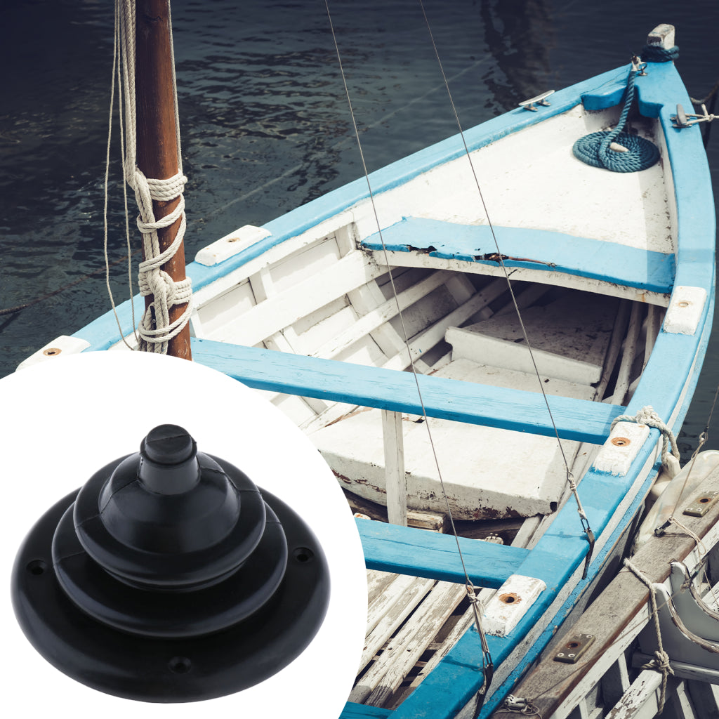 2pcs 100mm 4'' Rigging and Cable Boot for Boats - Rigging Hole Cover Black