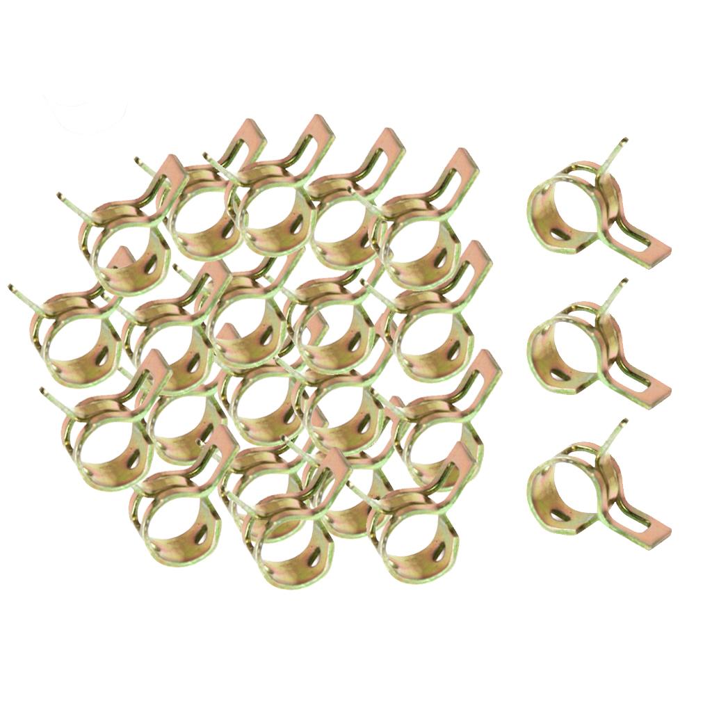 40 x Spring Clip Fuel Hose Line Air Tube Clamps Fastener Diameter 6mm