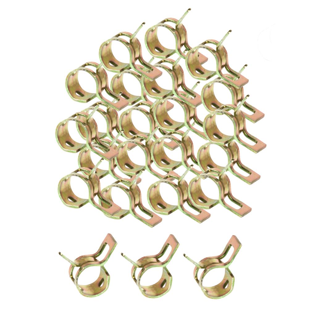 40 x Spring Clip Fuel Hose Line Air Tube Clamps Fastener Diameter 6mm