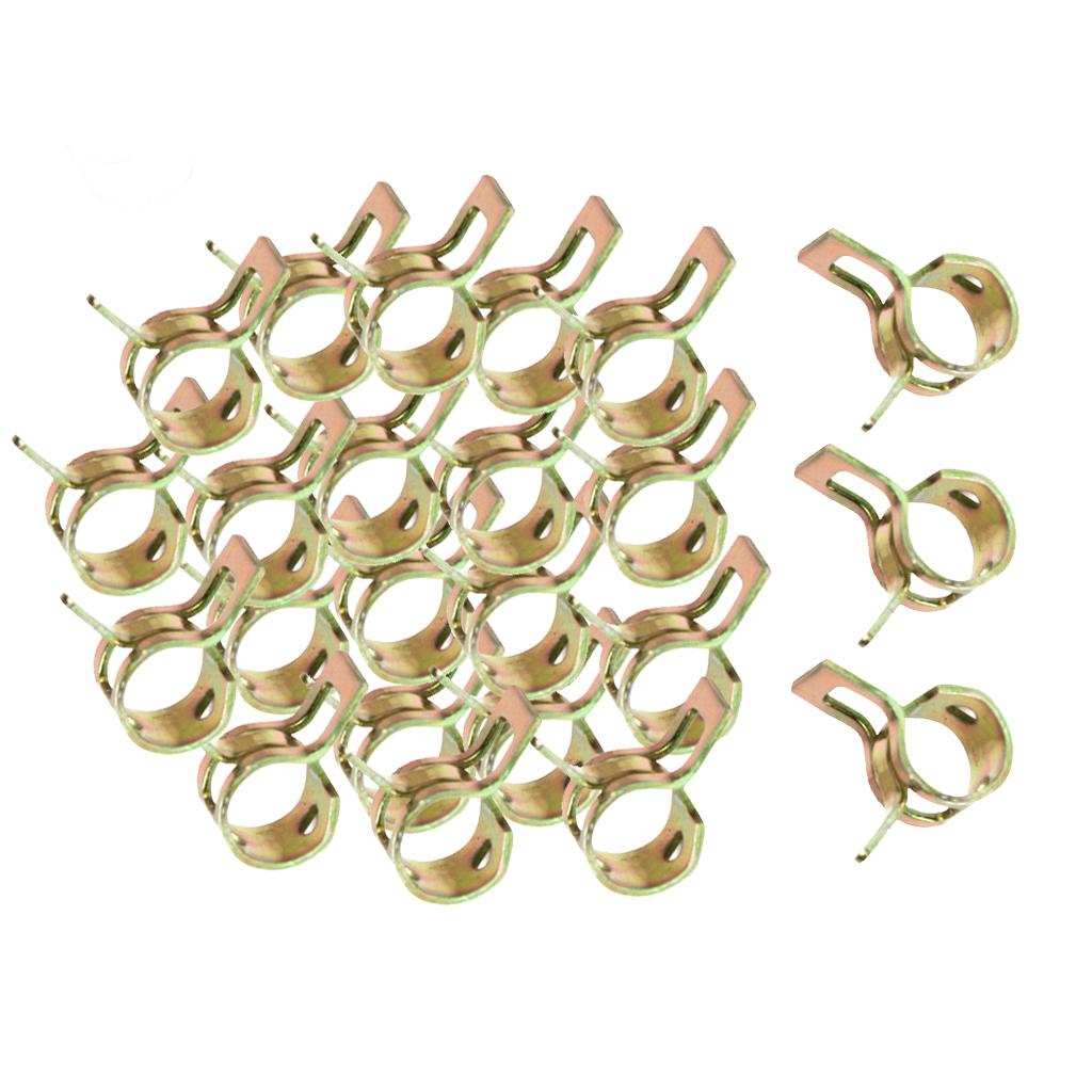 40 x Spring Clip Fuel Hose Line Air Tube Clamps Fastener Diameter 6mm