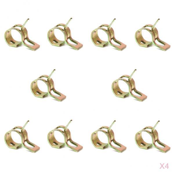 40 x Spring Clip Fuel Hose Line Air Tube Clamps Fastener Diameter 6mm