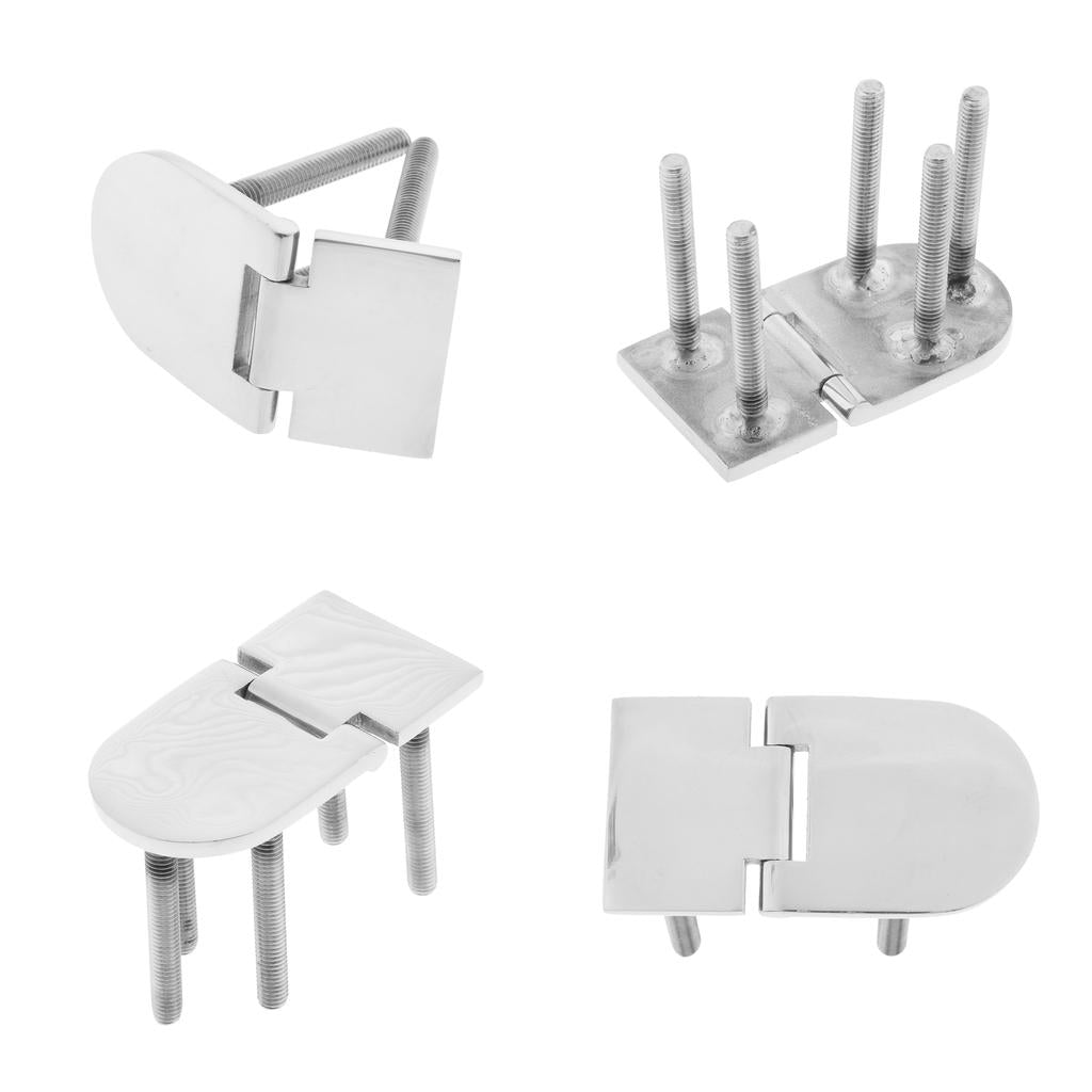 4 x Boat Marine Grade Stainless Steel Flush Door Concealed Hinge 76x40x4mm