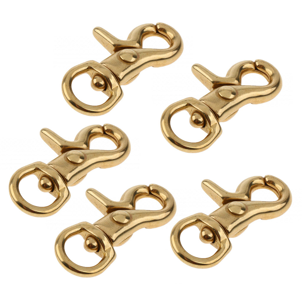 5 Brass Lobster Clasp Hook Keychain Swivel Trigger Snap Hook Buckle Findings