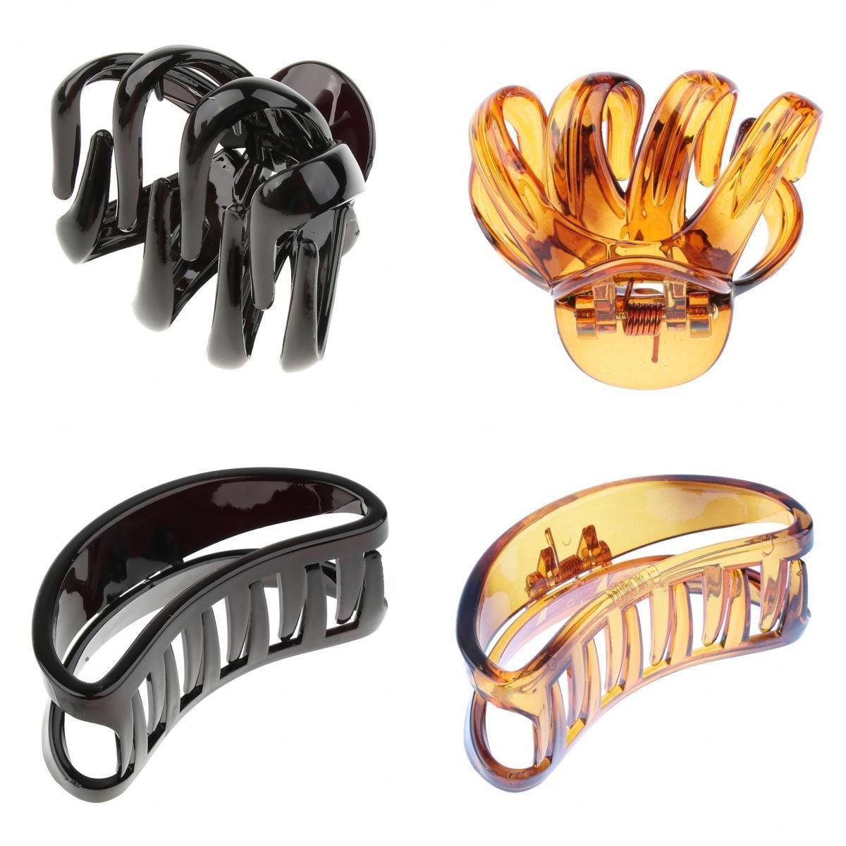 4/pack Hair Claw Clamps Clips Grips Ponytail Holder Hair Accessories