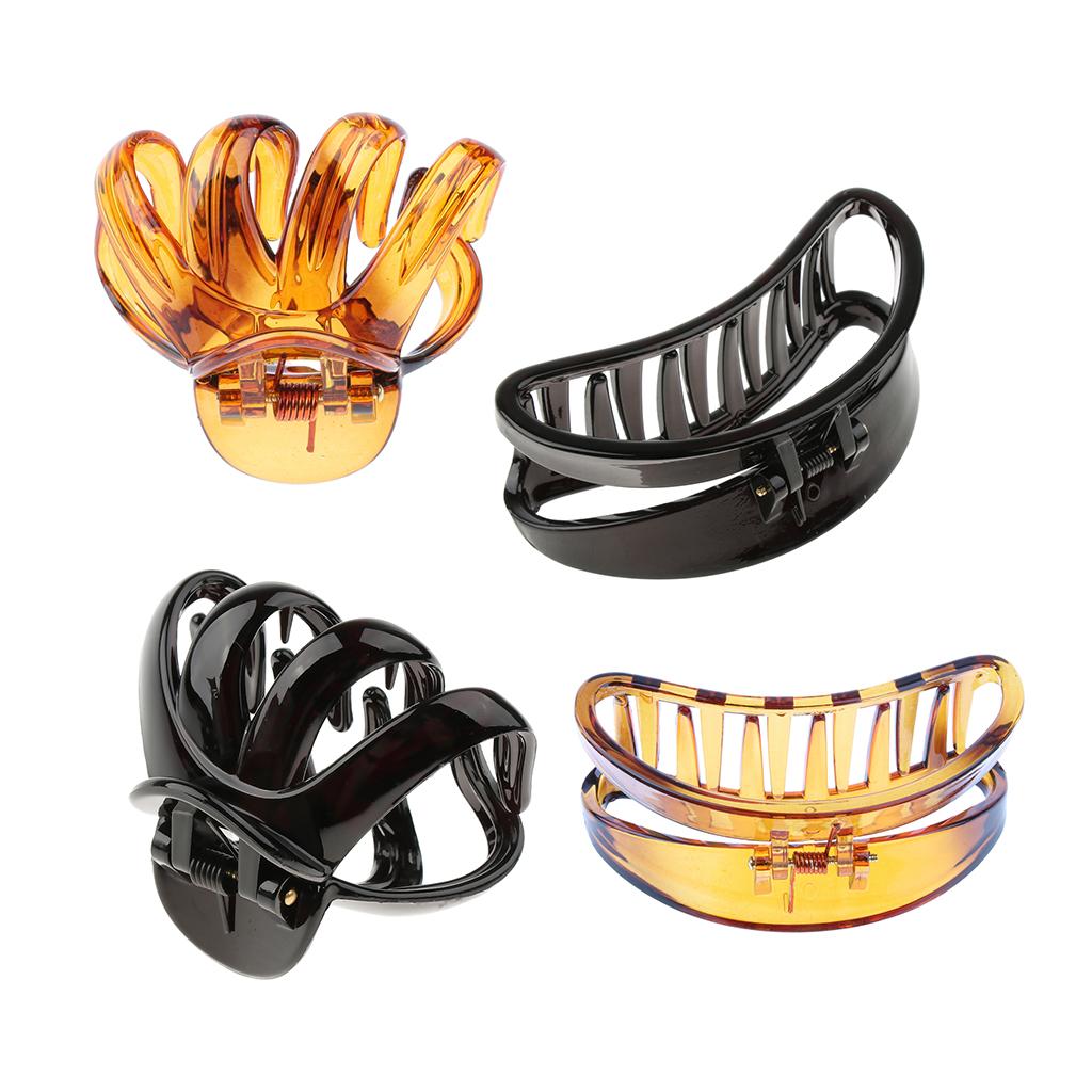 4/pack Hair Claw Clamps Clips Grips Ponytail Holder Hair Accessories