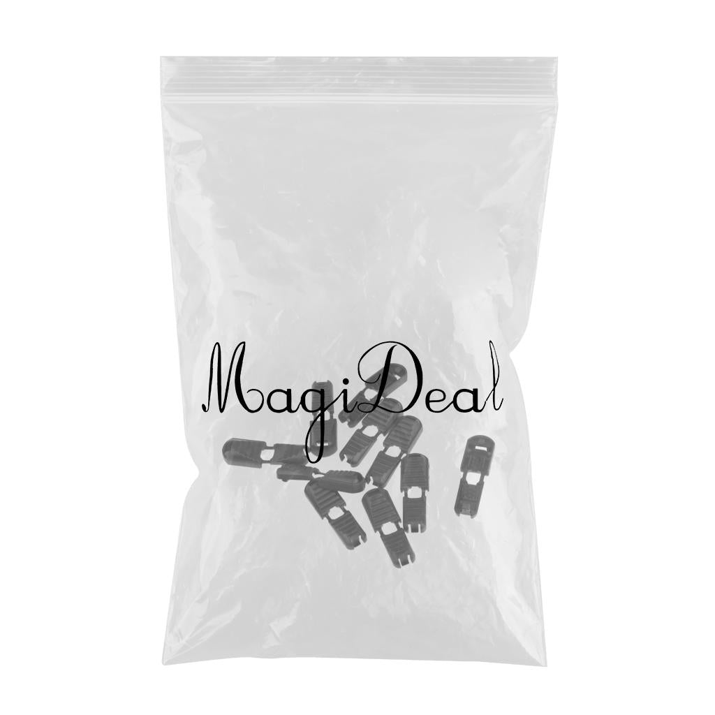 50x Zip Loop Cord Ends for Two Ends to Fit 3 - 4mm Elastic Shock Bungee Cord