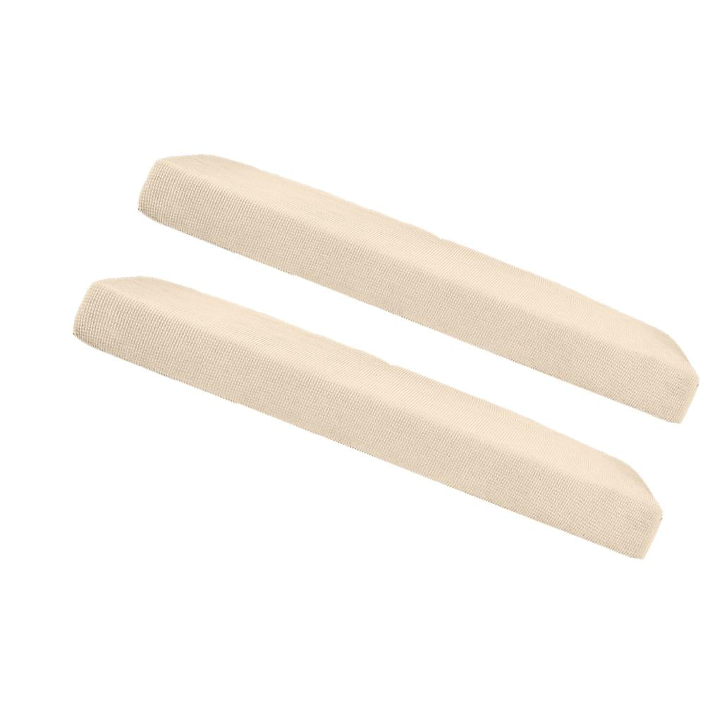 2Pcs Sofa Futon Seat Cushion Cover Couch Slipcover Protector Cream_Size L
