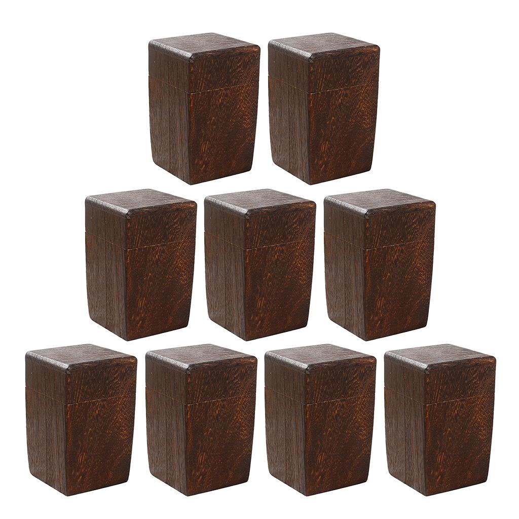 9x Wooden Tea Storage Box Organizer Container Wood Tea Caddy Container Box