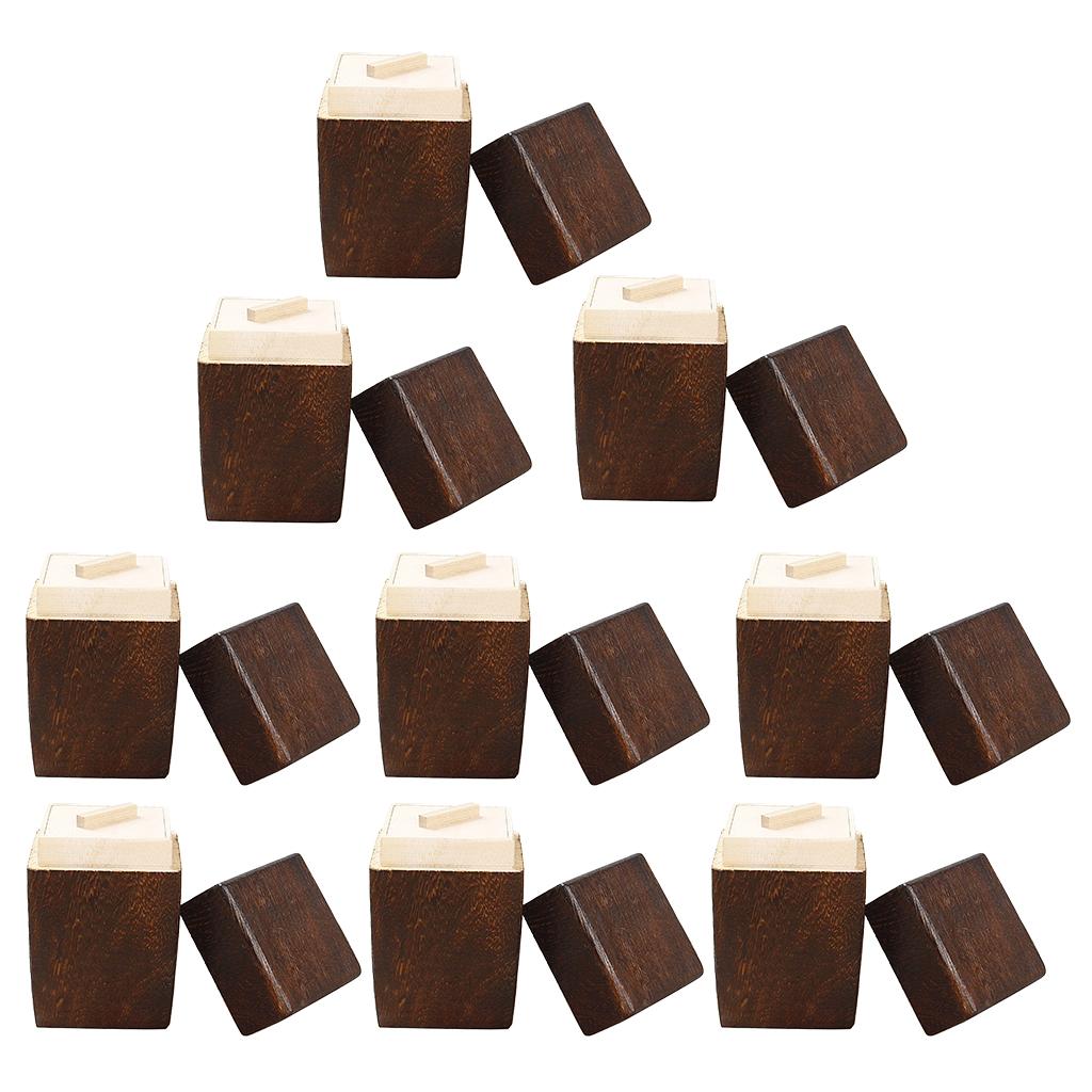 9x Wooden Tea Storage Box Organizer Container Wood Tea Caddy Container Box