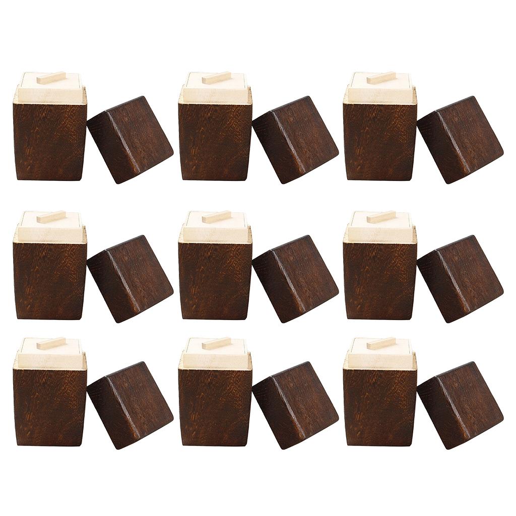 9x Wooden Tea Storage Box Organizer Container Wood Tea Caddy Container Box