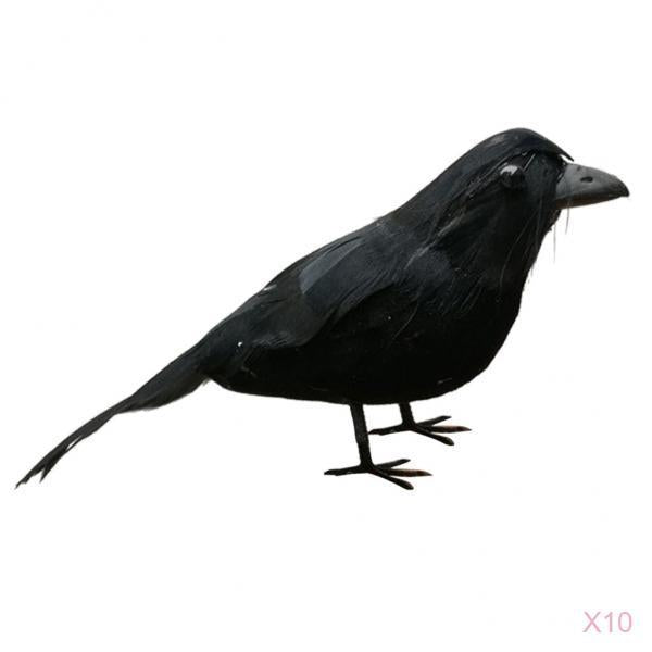 10x Artificial Realistic Woodland Birds for Garden Weding Home Decoration 1#