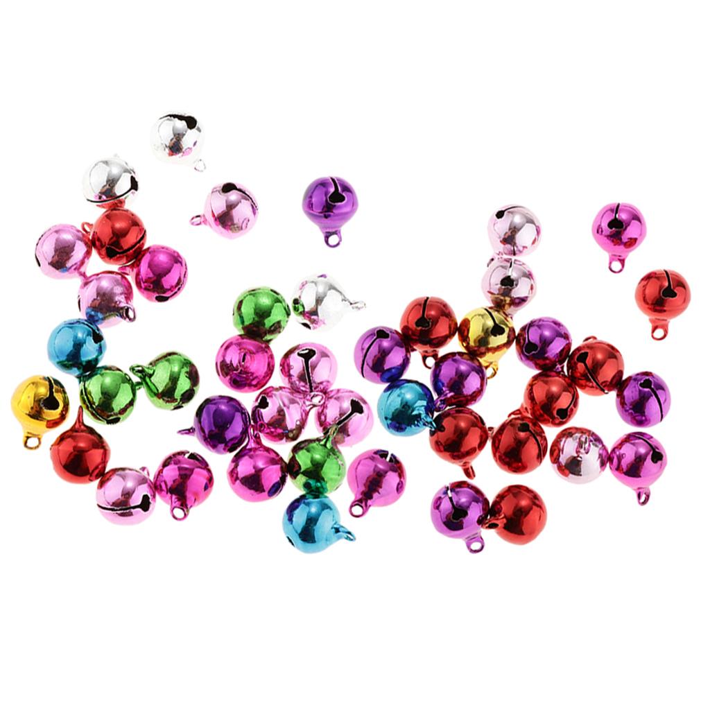 45Pc Multi-colors Copper Bells DIY Hand-woven Bracelet Necklace Accs 12&14mm