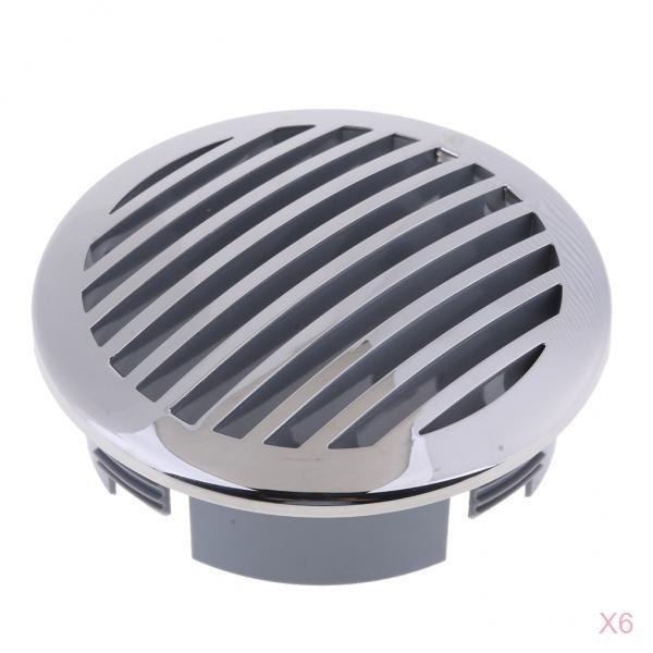 6Pcs RV Boat 4 100mm Stainless Steel Curved Clad Airflow Vent 81933SS-HP "