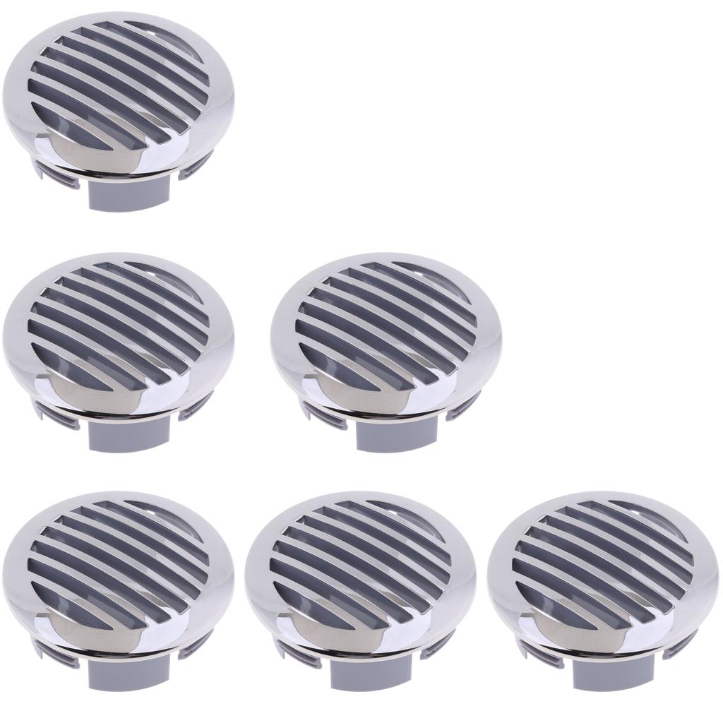 6Pcs RV Boat 3 76mm Stainless Steel Curved Clad Airflow Vent 81932SS-HP"