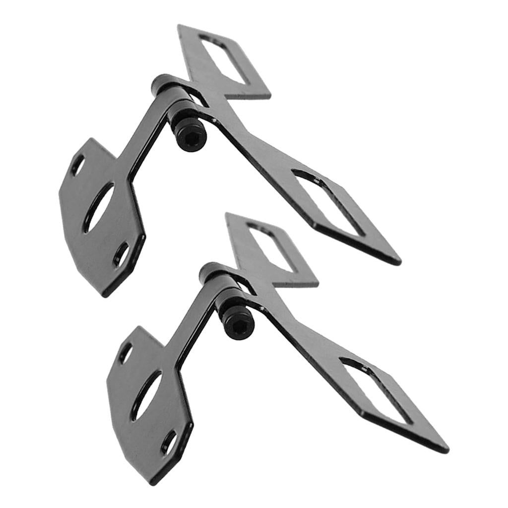 2x Universal Motorcycle Tail Lamp Brake Light Folding License Plate Bracket