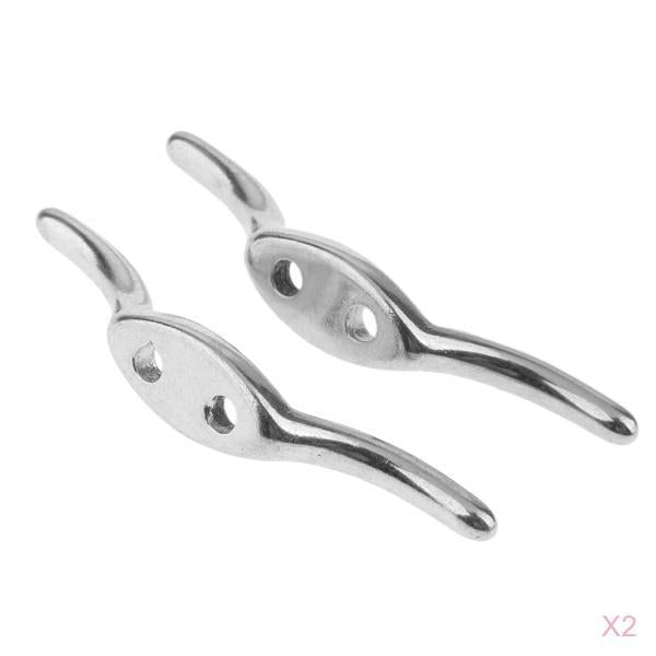 4Pcs Stainless Steel Rope Cleat Deck Mooring Marine Line Flag Anchor 67mm
