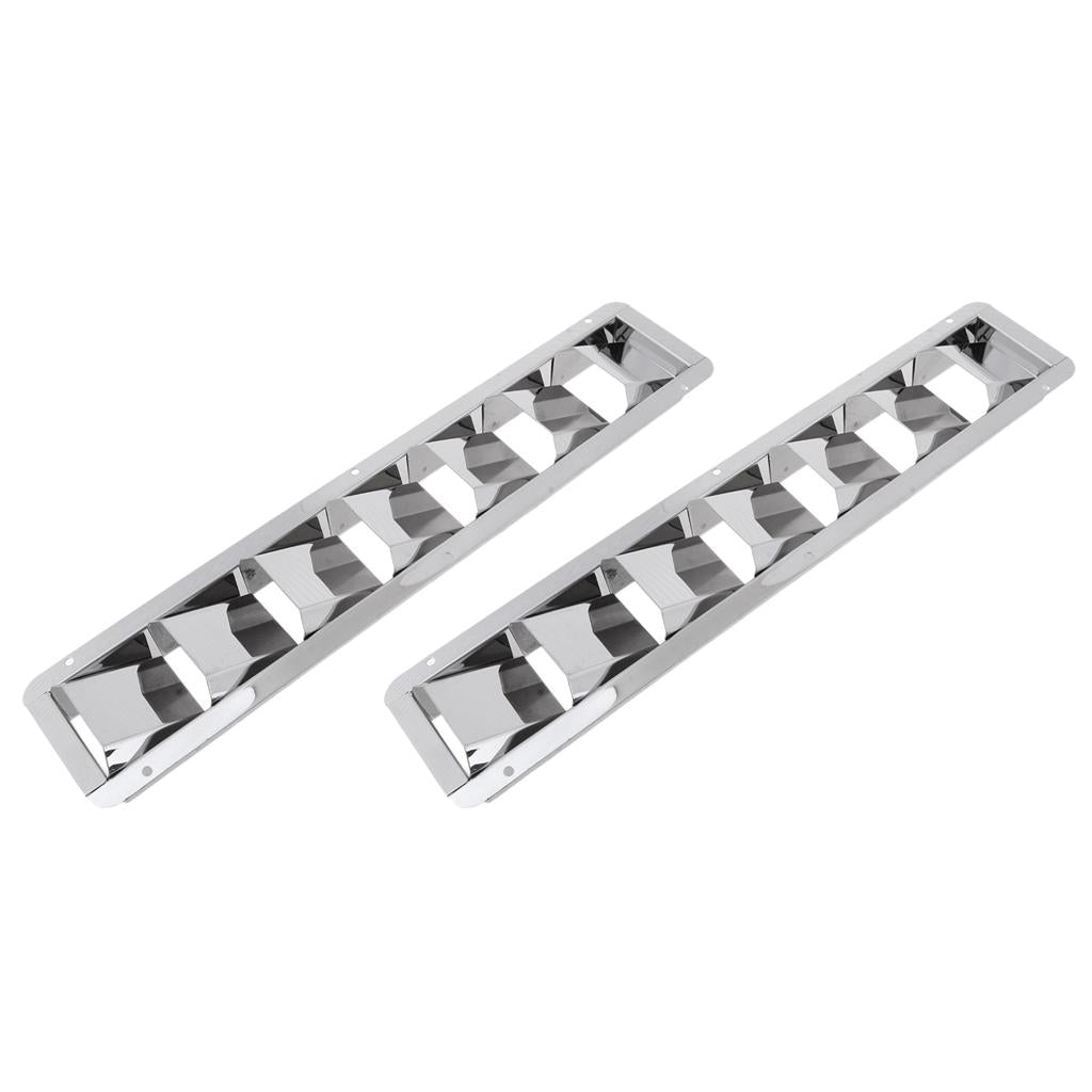 2Pcs 304 Stainless Steel Marine Boat Louver Air Vent 7 Slots Ventilation