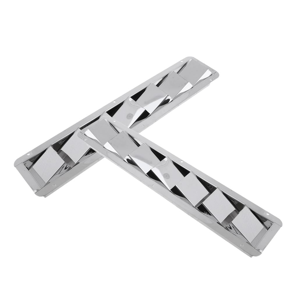 2Pcs 304 Stainless Steel Marine Boat Louver Air Vent 7 Slots Ventilation