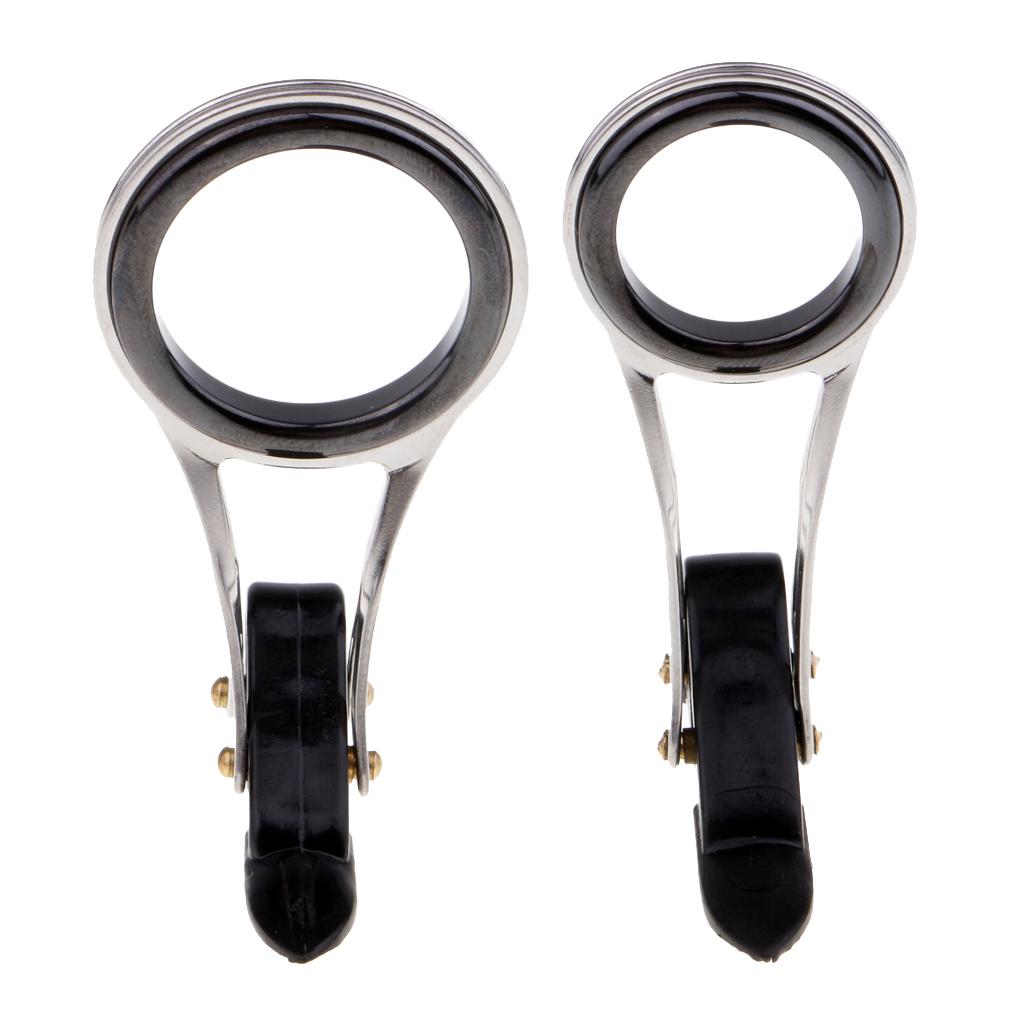 2Pcs 2 Sizes Fishing Rod Guide Eye Ceramic Ring Foldable DIY Tip Repair Kit