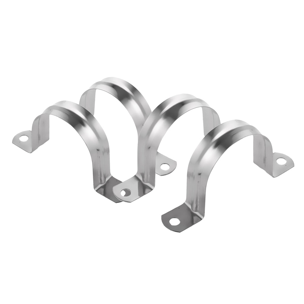 4 Pieces Pipe Hose Tube Conduit Stainless Steel Hanger U Strap Clamps Clip