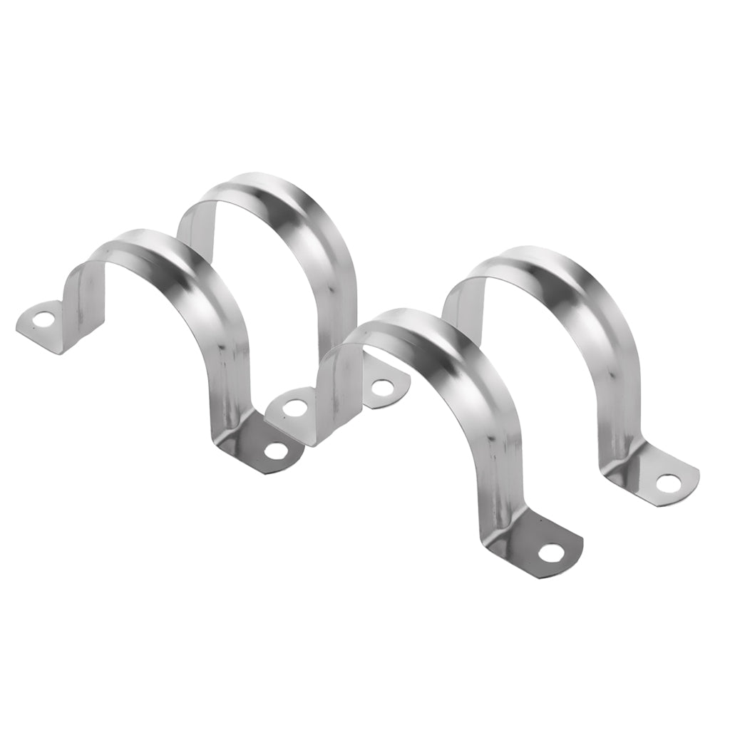4 Pieces Pipe Hose Tube Conduit Stainless Steel Hanger U Strap Clamps Clip