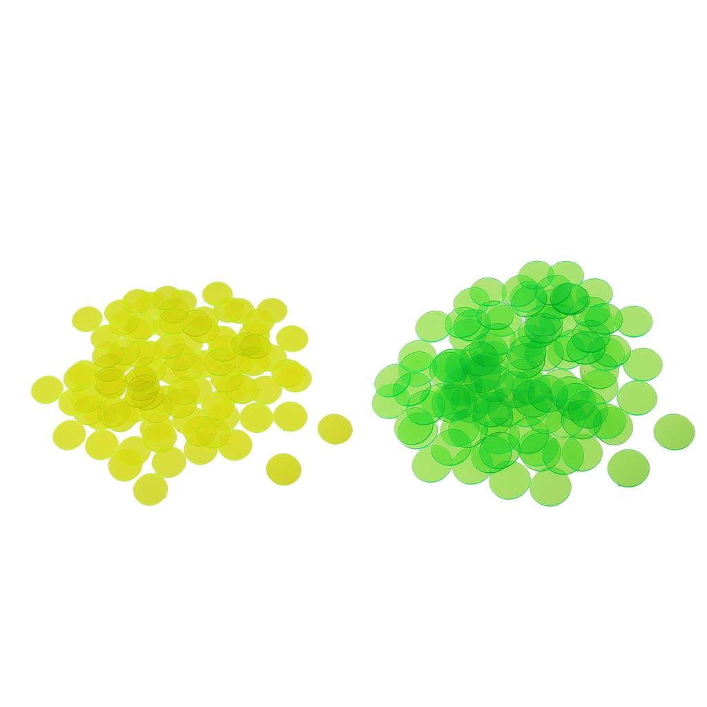 200 Pieces Translucent Bingo Chip 3/4 Inch for Bingo Game Cards
