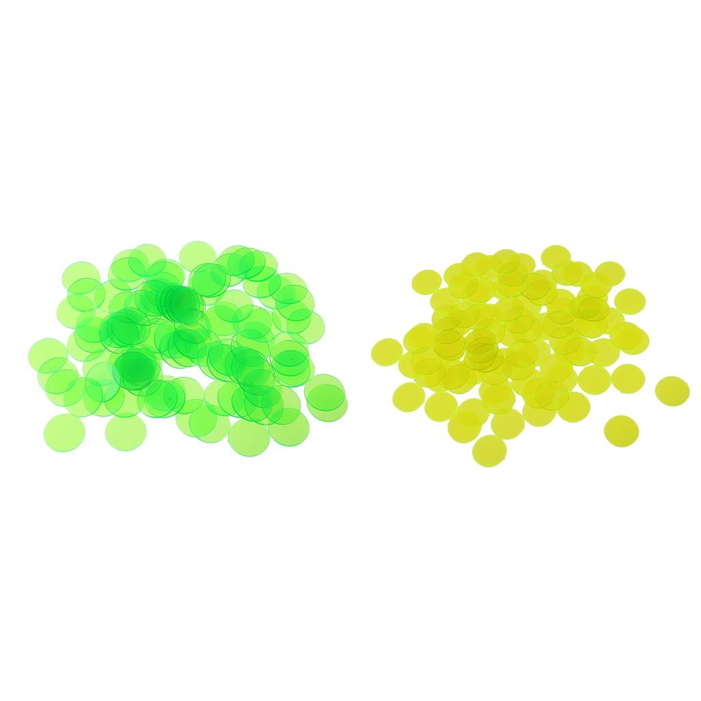 200 Pieces Translucent Bingo Chip 3/4 Inch for Bingo Game Cards