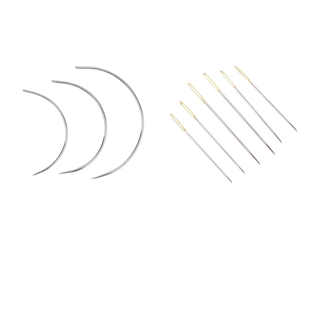 9Pcs/set Steel Curved Needles for Hand Sewing Embroidery Cross Stitch Crafts