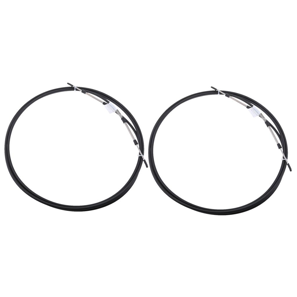 2pcs Black Throttle Shift Remote Control Box Cable for Yamaha Outboard 14 FT