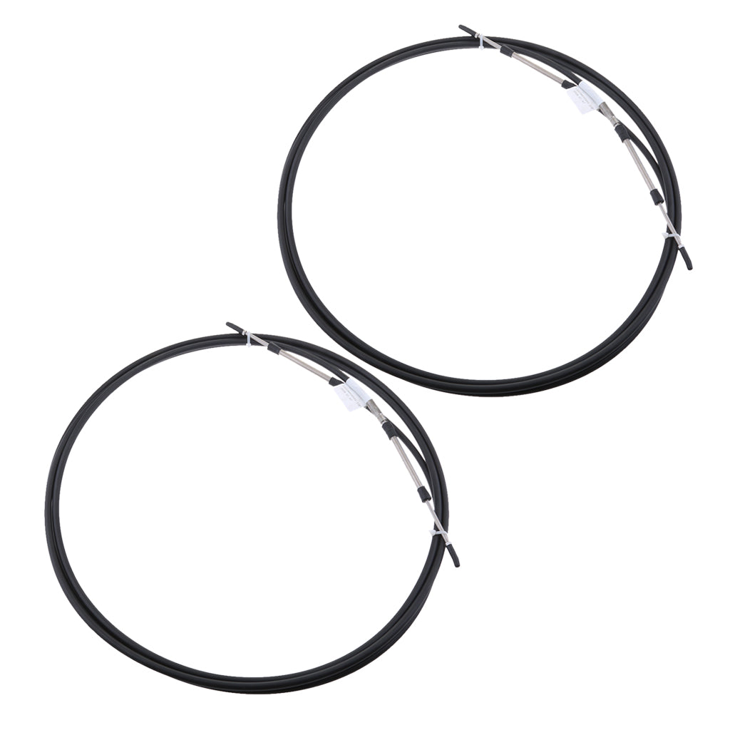2pcs Black Throttle Shift Remote Control Box Cable for Yamaha Outboard 16 FT