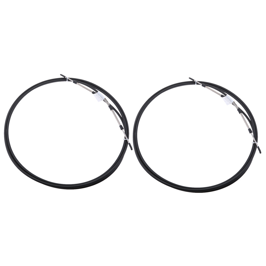 2pcs Black Throttle Shift Remote Control Box Cable for Yamaha Outboard 16 FT