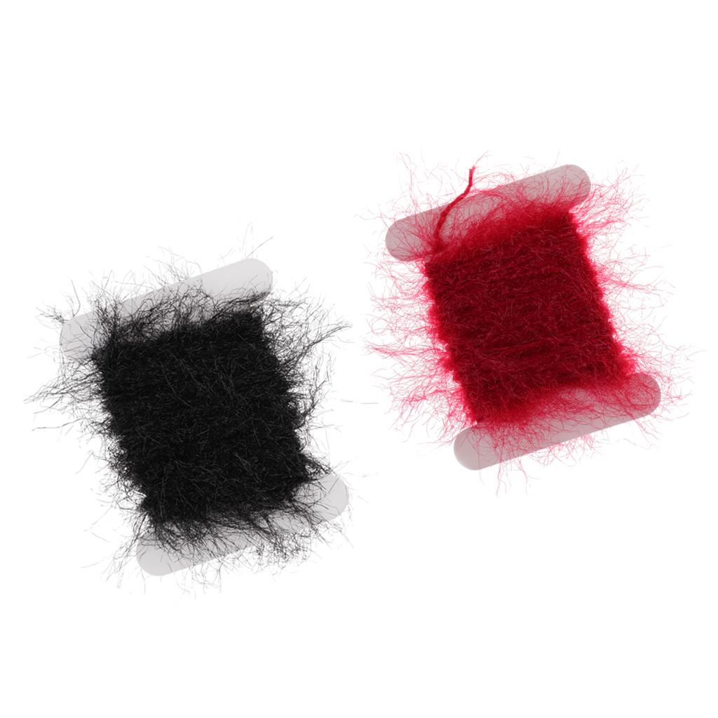 2pcs Fly Fishing Tinsel Chenille Crystal Flash Line Fly Tying Materials