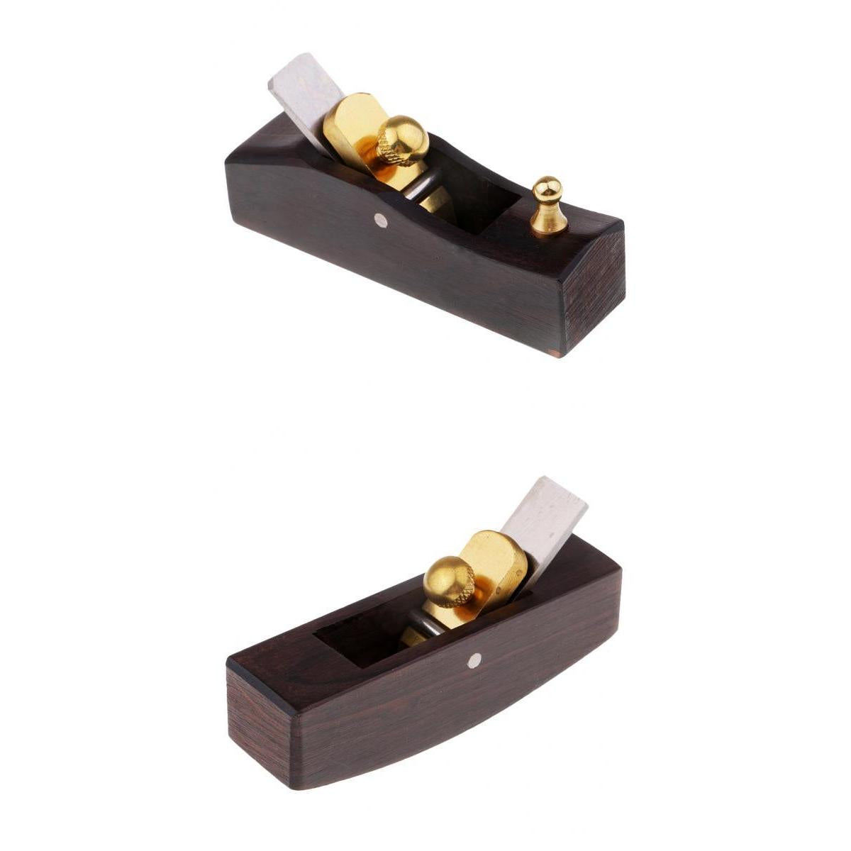 2pcs Leathercraft Wood Flat Curved Sole Skiver Plane Safety Skife Cutter