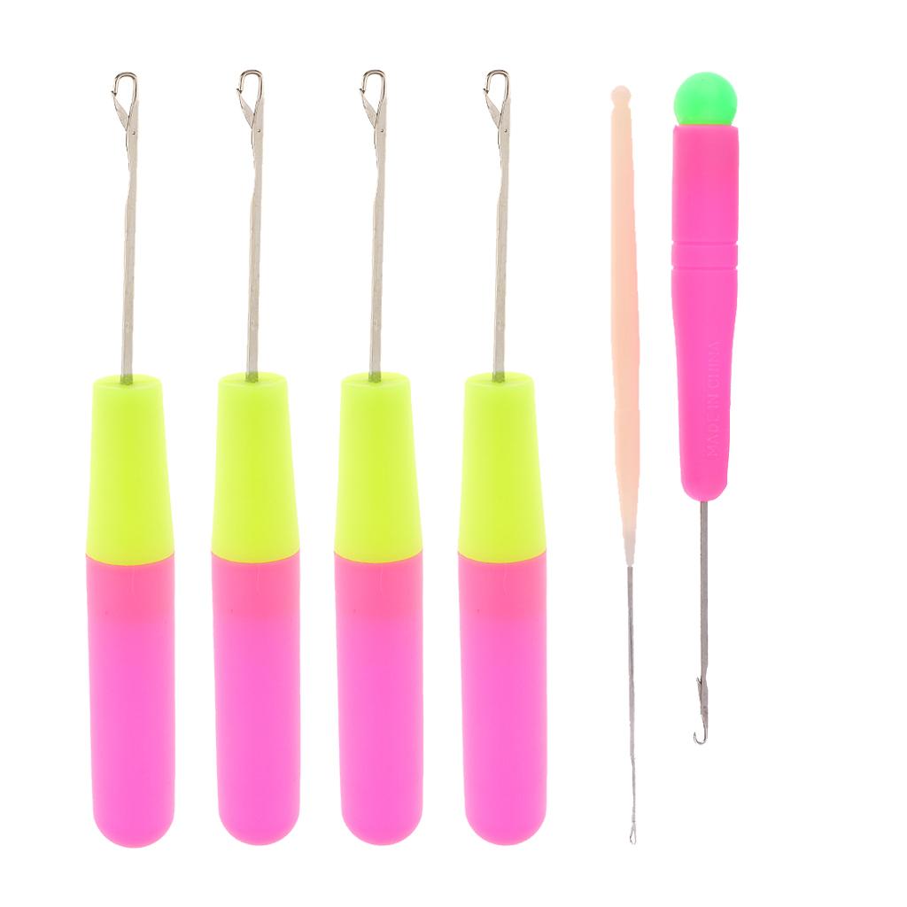 6pcs Latch Hook Crochet Needles for Hair/Micro Braid Dread Lock Maintaining