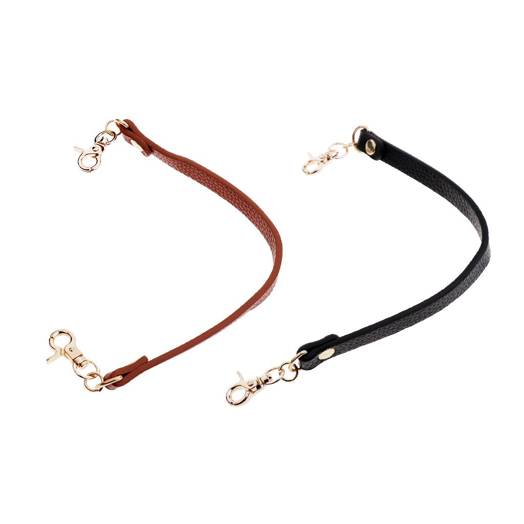 2/pack PU Leather 30cm Handbag Shoulder Bag Strap Replacement Purse Handle