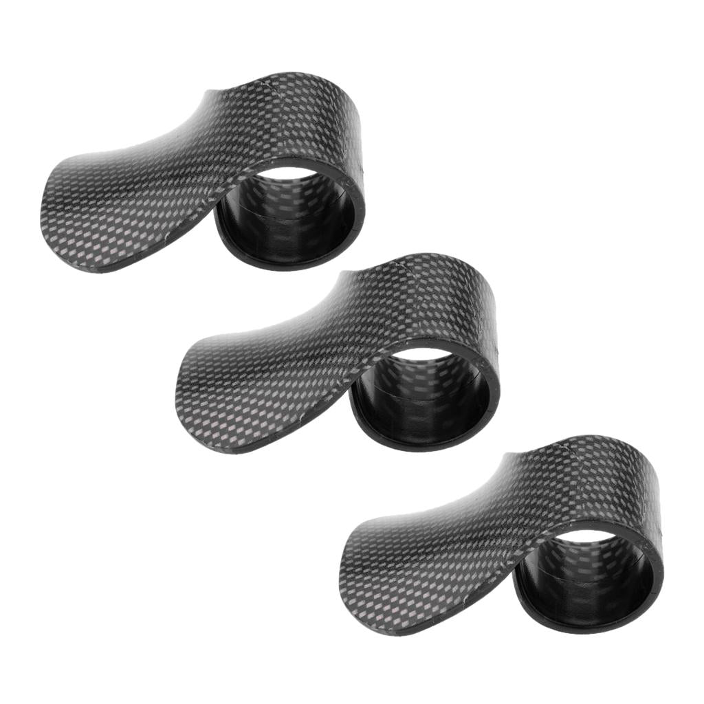 3Pcs Carbon Throttle Assist Clip Clamp Wrist Rest Cruise Control Grips Black