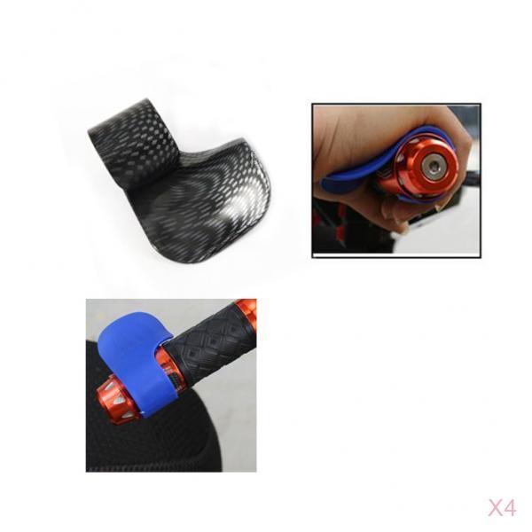 4Pcs Carbon Throttle Assist Clip Clamp Wrist Rest Cruise Control Grips Black