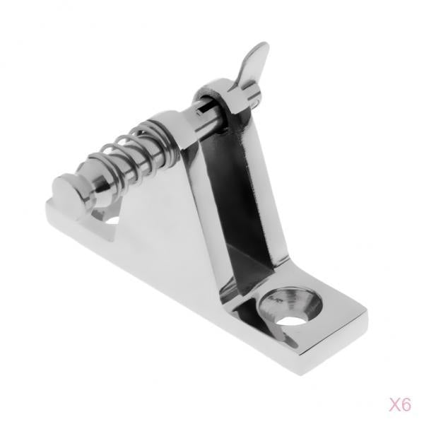 6 Pieces Boat Canopy/Cover Quick Release Pin Deck Mount Bimini Top Fittings