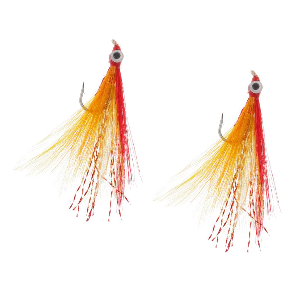 2pcs Fly Fishing Flies Salmon Trout Insects Lure Floating Flies with 6# Hook