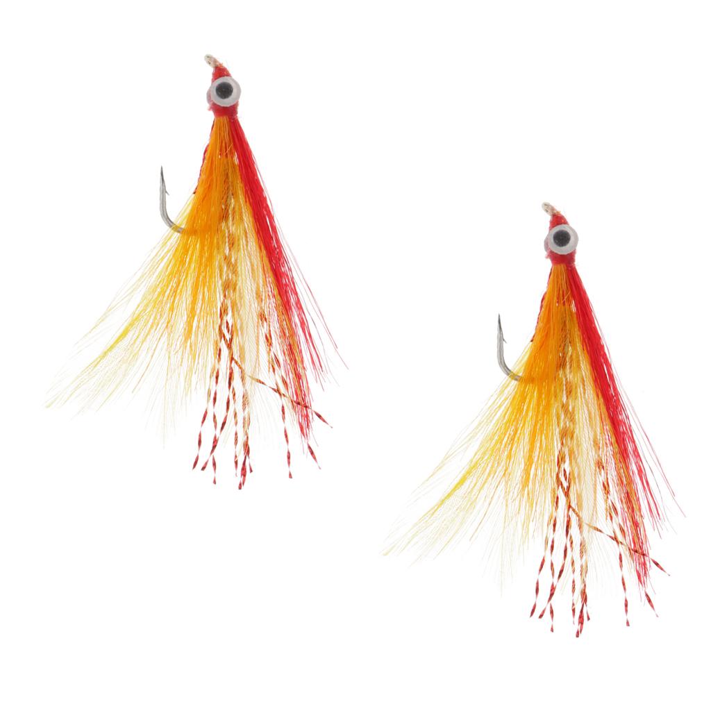2pcs Fly Fishing Flies Salmon Trout Insects Lure Floating Flies with 6# Hook