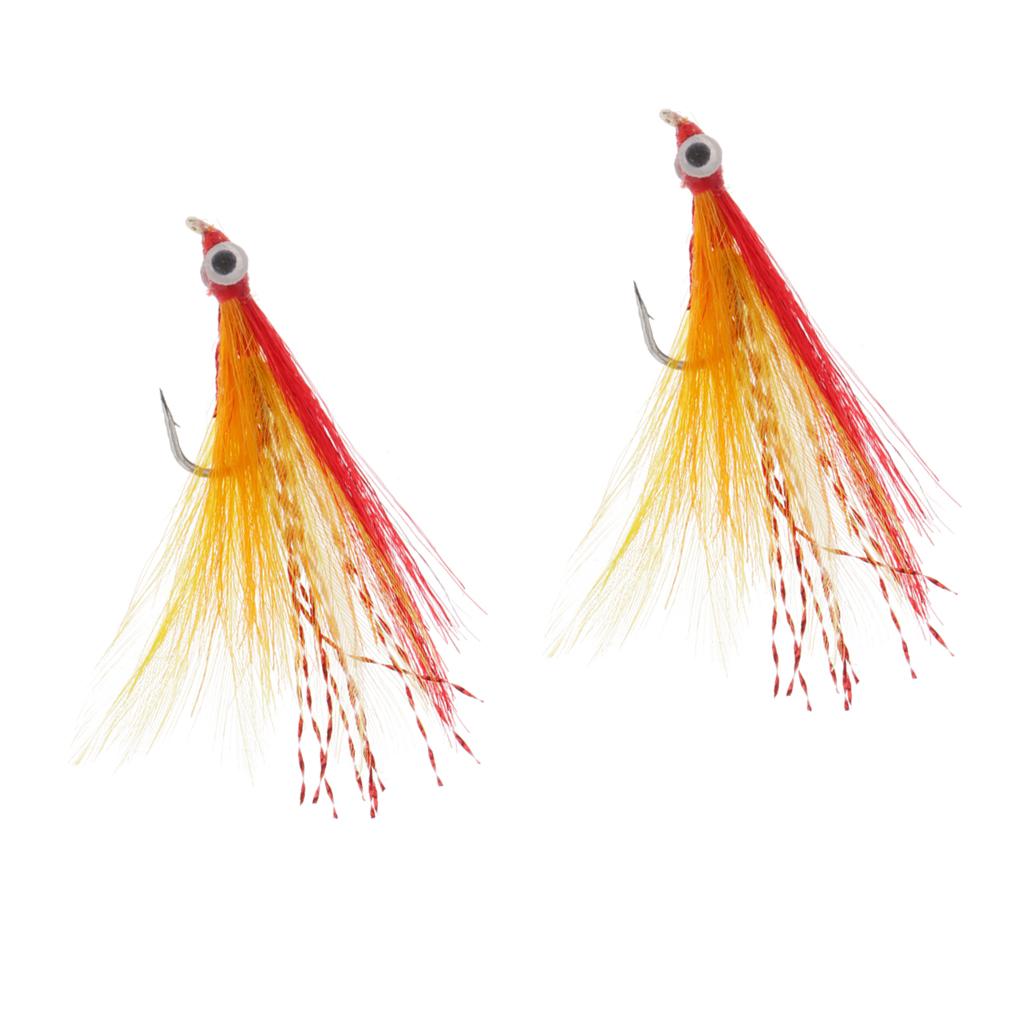2pcs Fly Fishing Flies Salmon Trout Insects Lure Floating Flies with 6# Hook