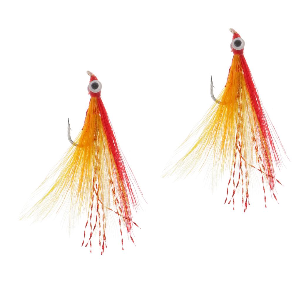 2pcs Fly Fishing Flies Salmon Trout Insects Lure Floating Flies with 6# Hook