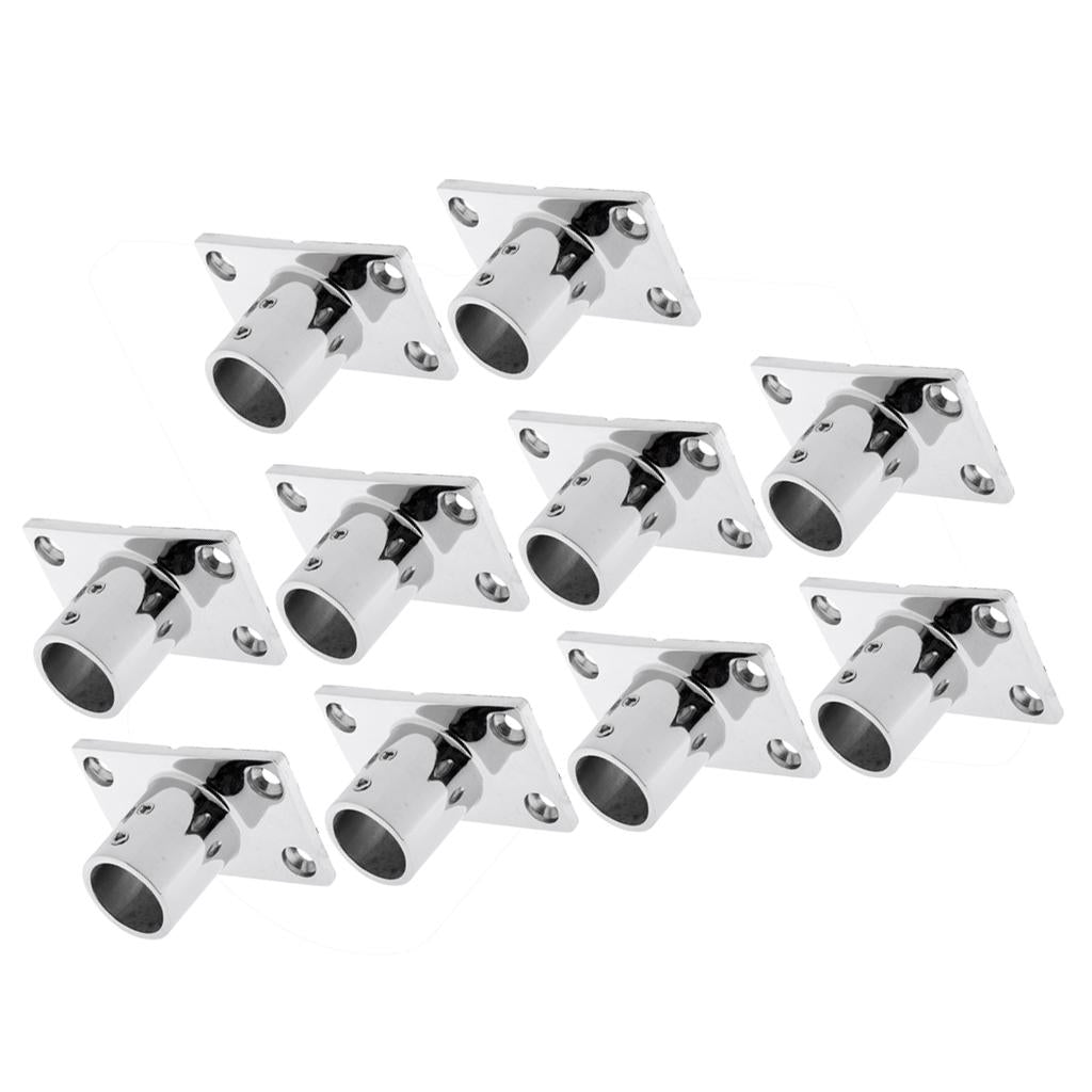 10Pieces Stainless Steel Boat Deck Hand Rail Fitting 90 Degree for 25mm Tube