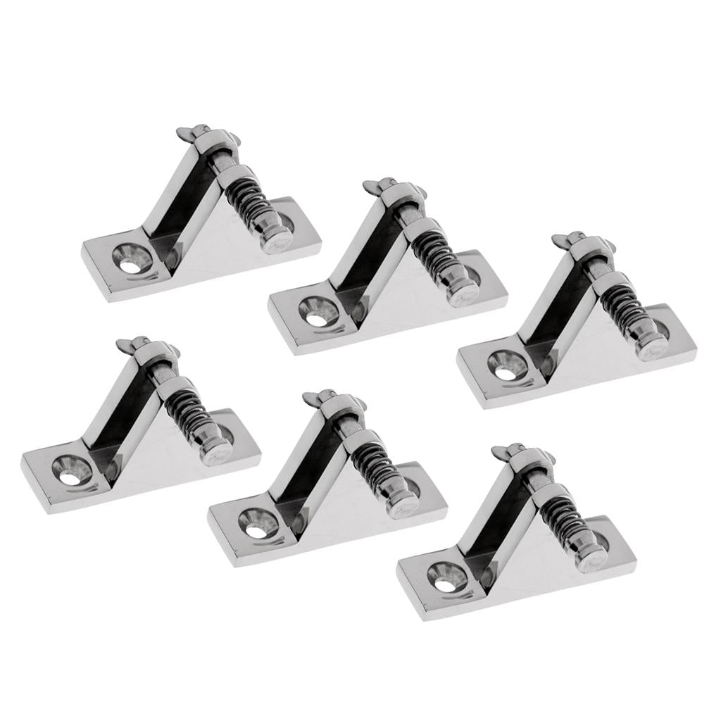 6Pieces 316 Stainless Steel Bimini Boat Top Deck Hinge Fitting Quick Release