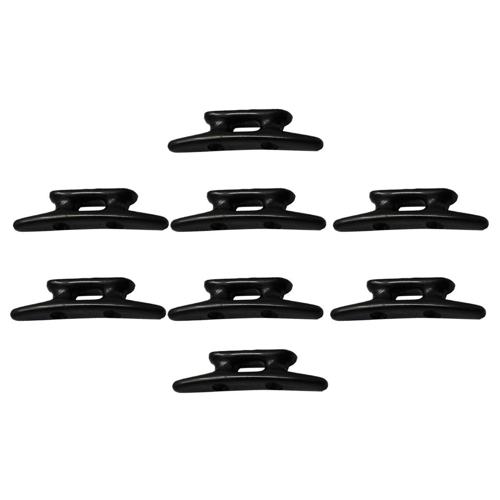 8pcs Kayaks Boat Dock Cleats Heavy Duty 3 Nylon Cleat Closed Base Black"