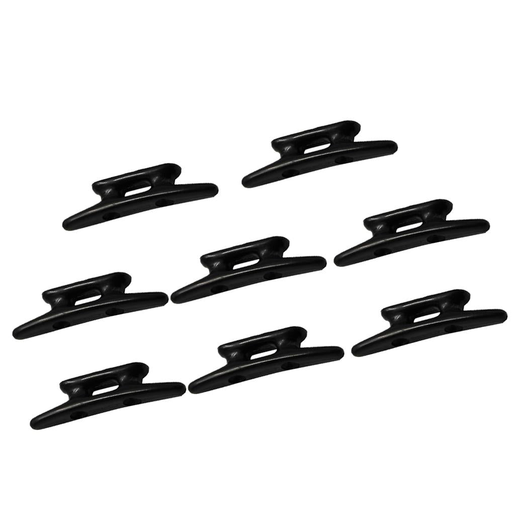 8pcs Kayaks Boat Dock Cleats Heavy Duty 3 Nylon Cleat Closed Base Black"