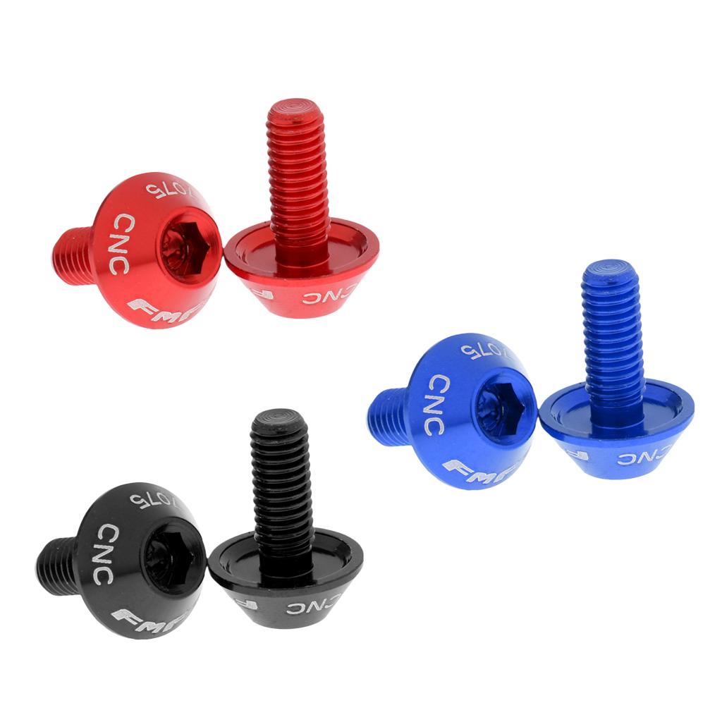 6 Piece Lightweight Aluminium Alloy Water Bottle Cage Bolts Screws M5 x 12mm