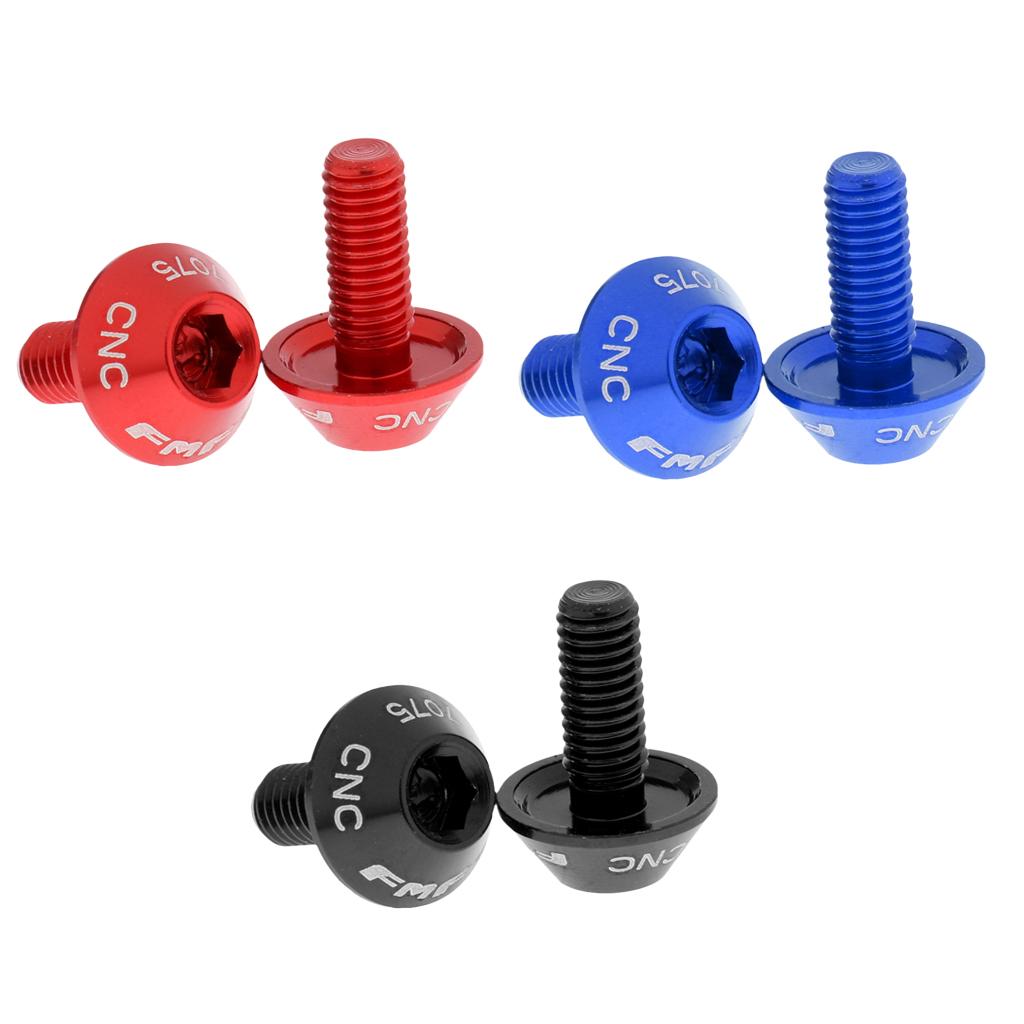 6 Piece Lightweight Aluminium Alloy Water Bottle Cage Bolts Screws M5 x 12mm