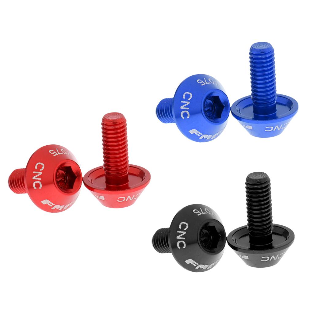 6 Piece Lightweight Aluminium Alloy Water Bottle Cage Bolts Screws M5 x 12mm
