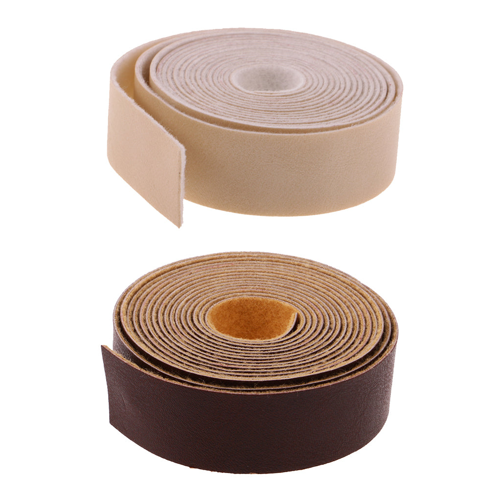 2 Rolls 10m DIY PU Leather Straps Wide Strips Belt Handbag Crafts 2cm Wide